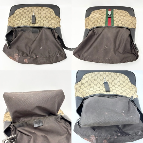 Gucci Jackie O 1961 GG Monogram Web Stripe Hobo Shoulder Bag Vintage Authentic - Picture 15 of 17